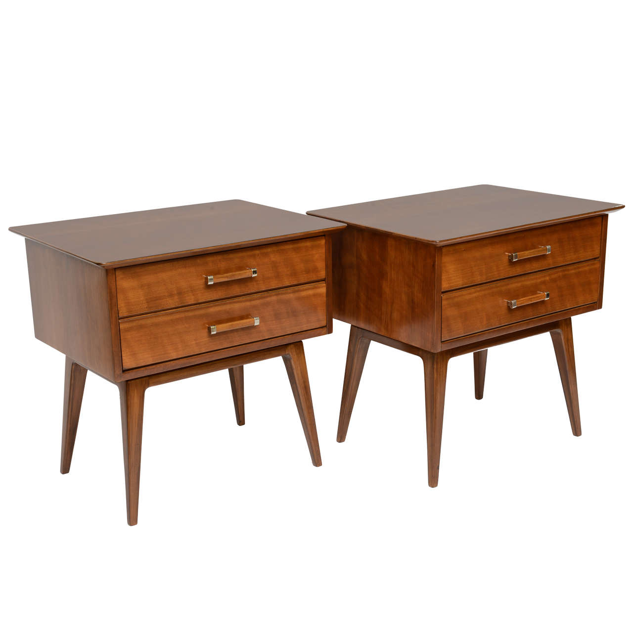 Classic Renzo Rutili Bedside Tables for Johnson Furniture at 1stdibs